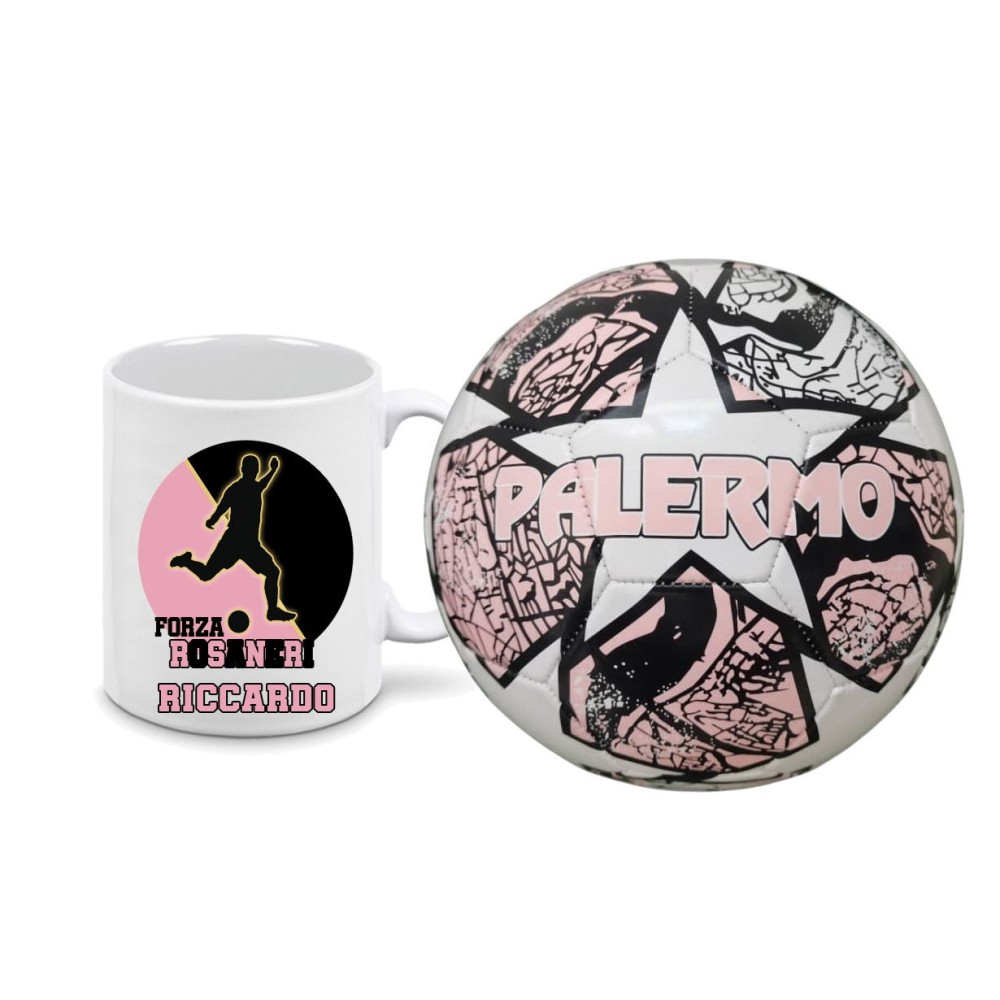 Pallone Palermo Forza Rosanero n.5 + tazza personalizzata