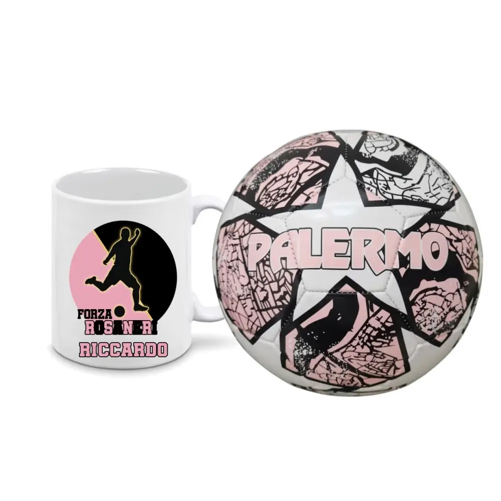 Pallone Palermo Forza Rosanero n.5 + tazza personalizzata