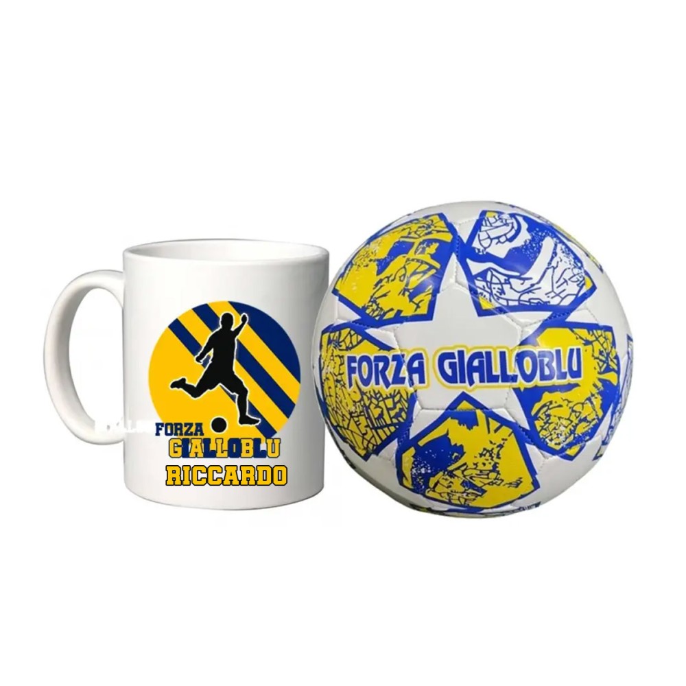 Pallone Parma Forza Gialloblu n.5 + tazza personalizzabile