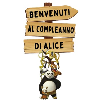 Sagoma in Polistirolo Kung fu Panda con frecce - 60 cm