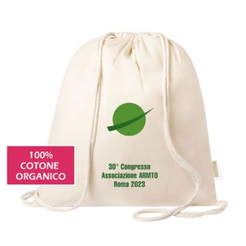 Sacca Zaino in cotone personalizzabile con immagine e testo