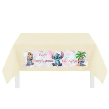 Kit 8 persone con Tovaglia TNT personalizzabile Stitch