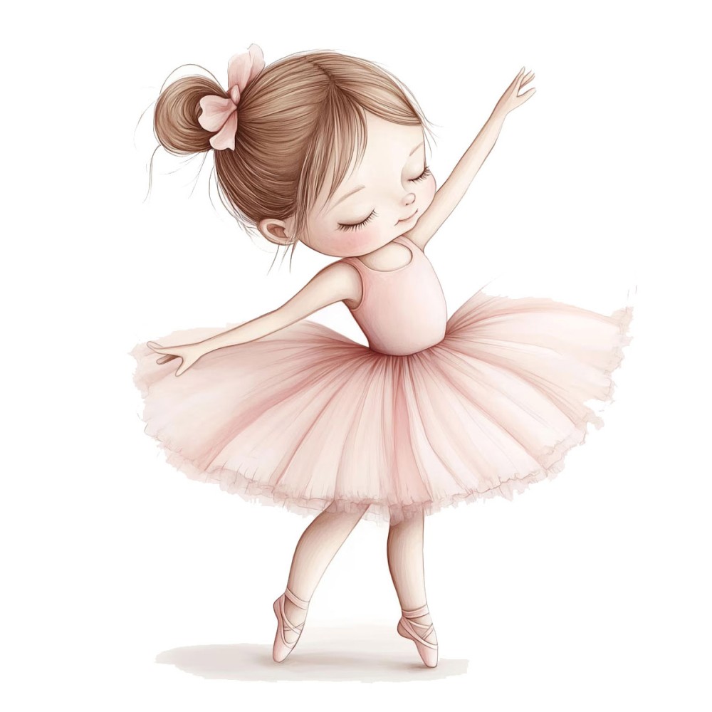 Sagoma in MDF Ballerina - 50 cm con supporto