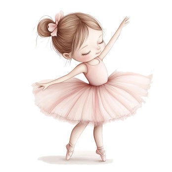 Sagoma in MDF Ballerina - 50 cm con supporto