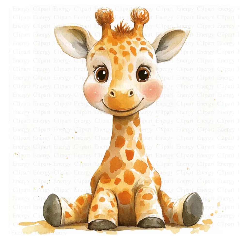 Sagoma in MDF Giraffa - 50 cm con supporto