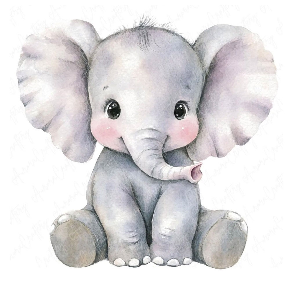 Sagoma in MDF Elefante - 50 cm con supporto