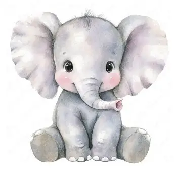 Sagoma in MDF Elefante - 50 cm con supporto