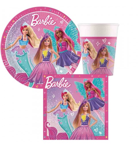 Kit Party Tavola Barbie Fantasy per 8 persone