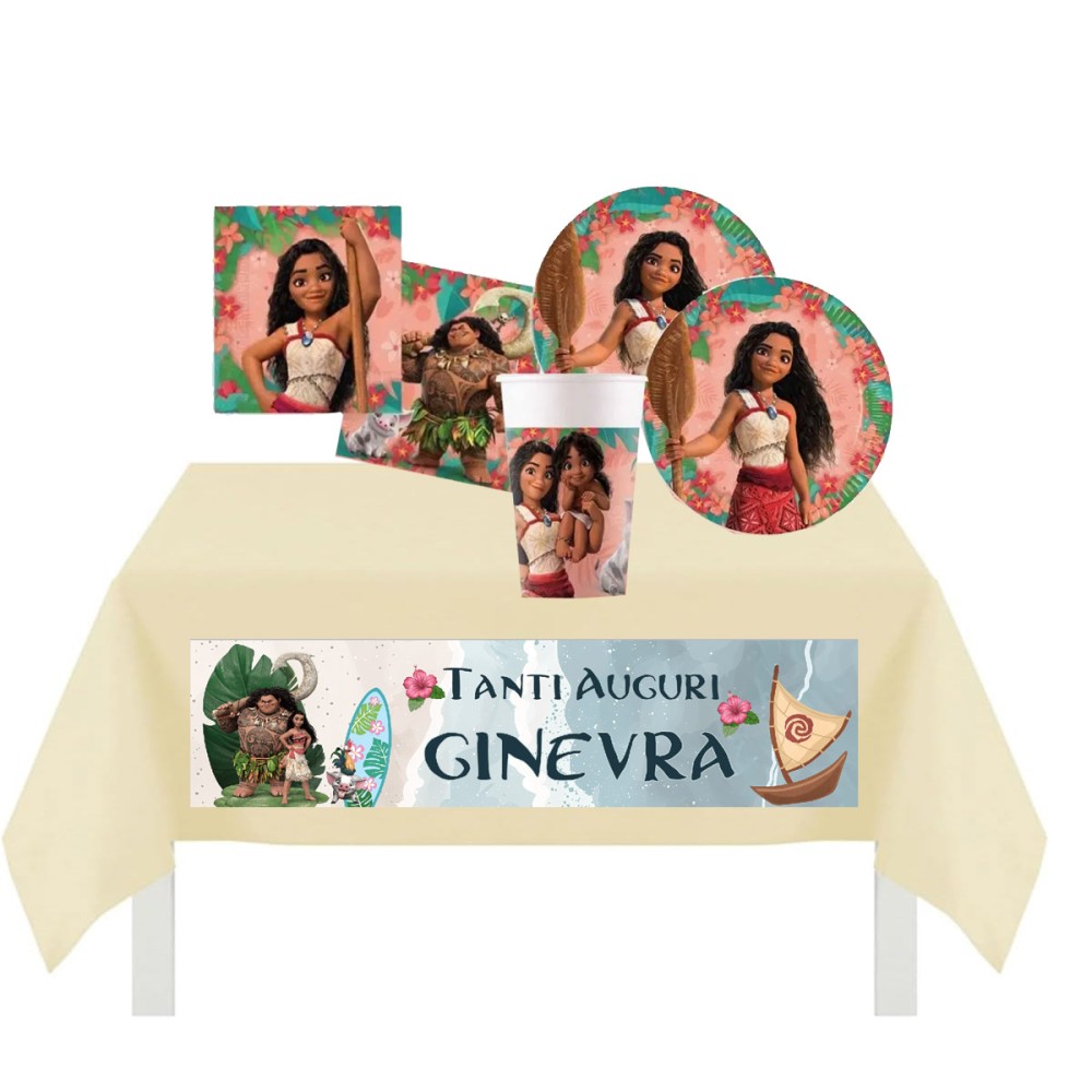 Kit 8 persone con Tovaglia TNT personalizzabile Oceania