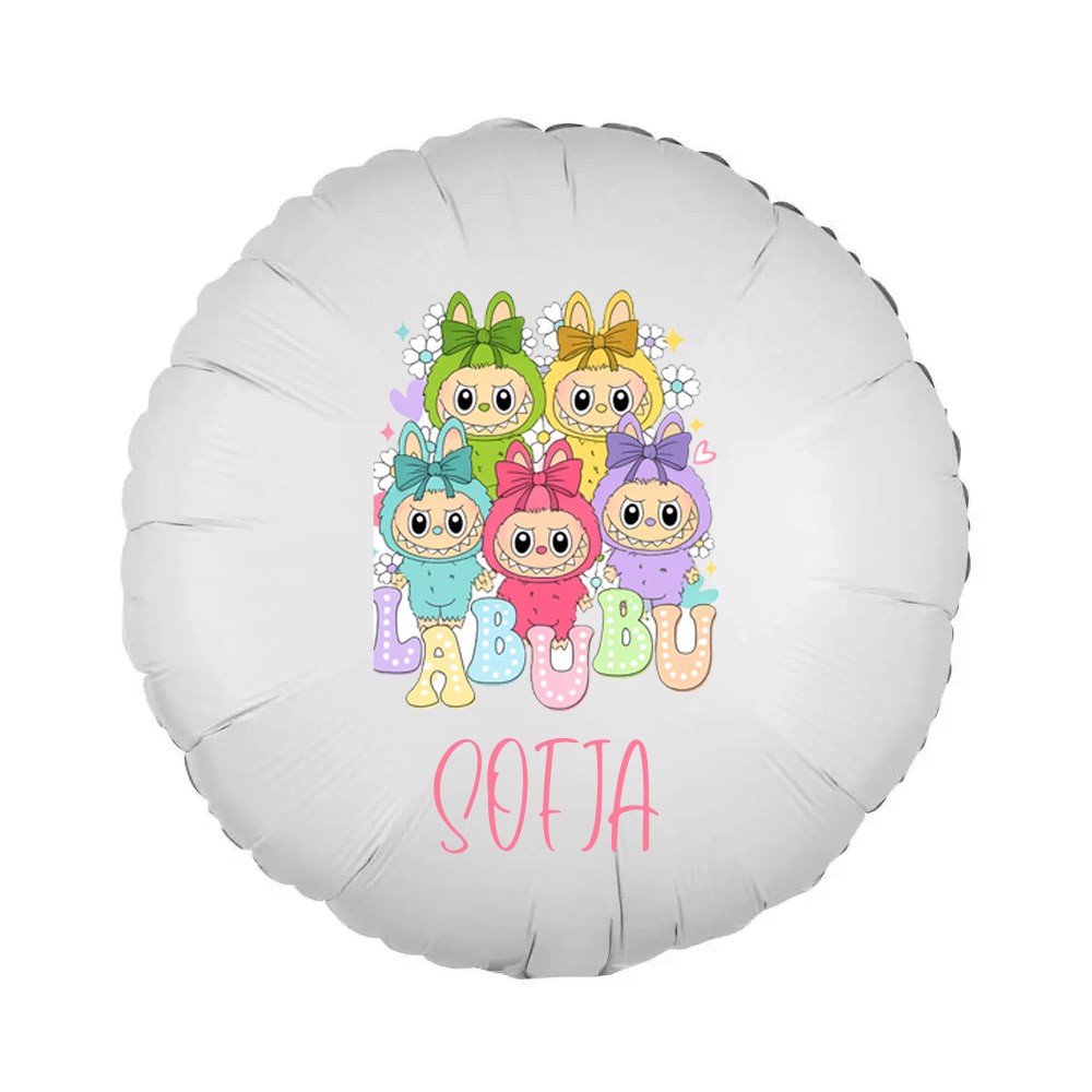 Palloncino foil personalizzabile Labubu