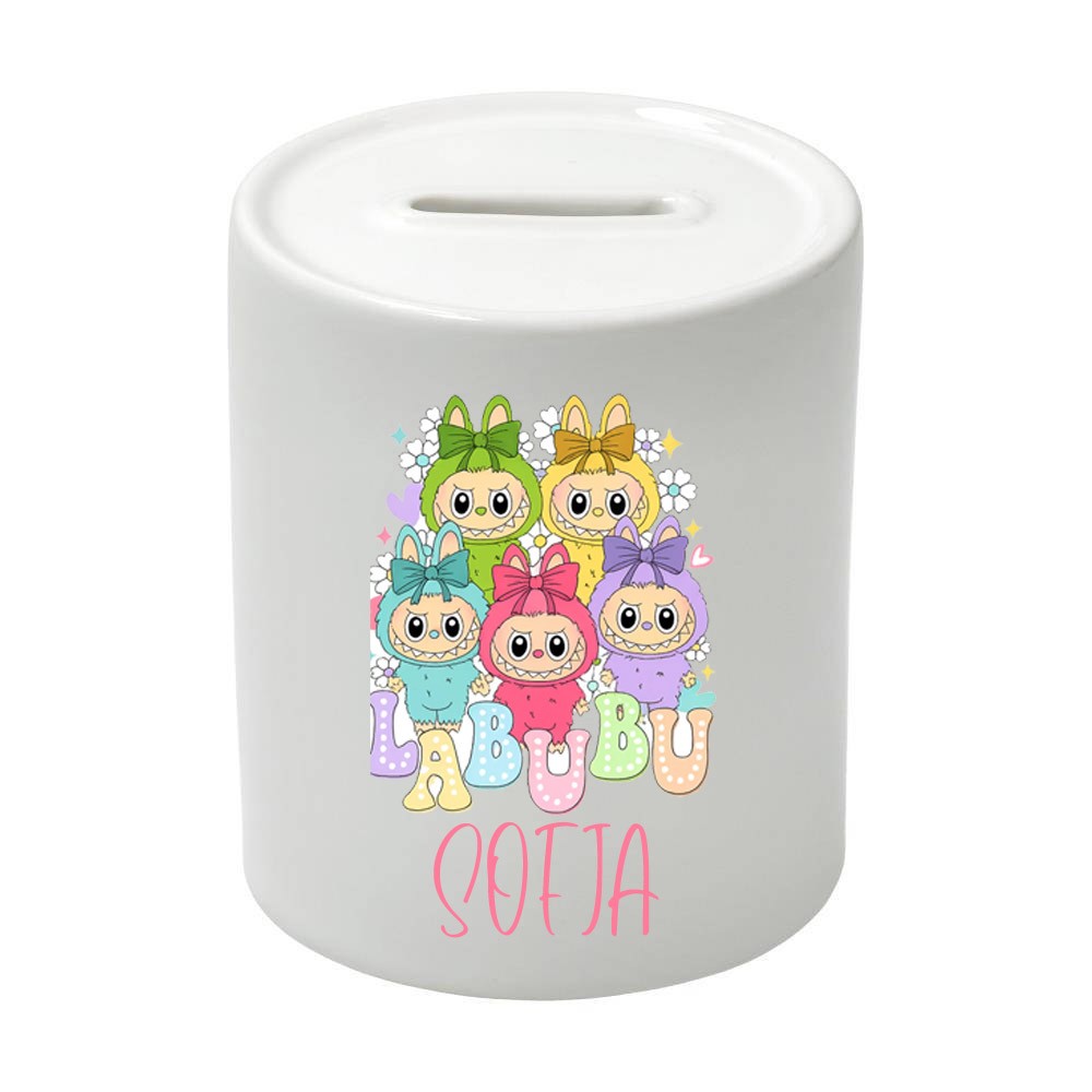 Salvadanaio in Ceramica Labubu personalizzabile