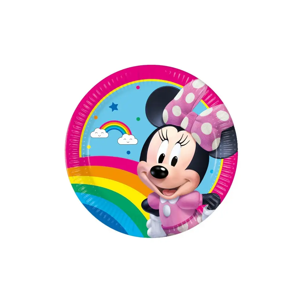 Piatti 23 cm FSC PLASTIC FREE Minnie Rainbow Make Me Smile 8 pz