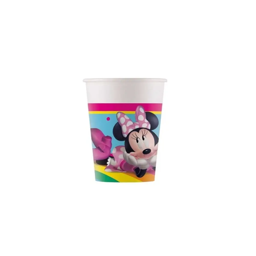 Bicchieri carta 200 ml Minnie Rainbow Make Me Smile 8 pz