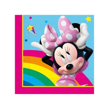 Tovaglioli 33 cm Minnie Rainbow Make Me Smile 20 pz