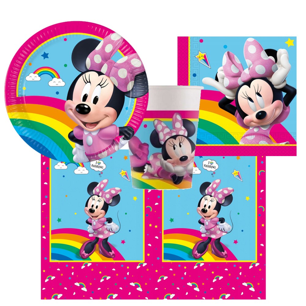 kit 40 persone Minnie Rainbow Make Me Smile