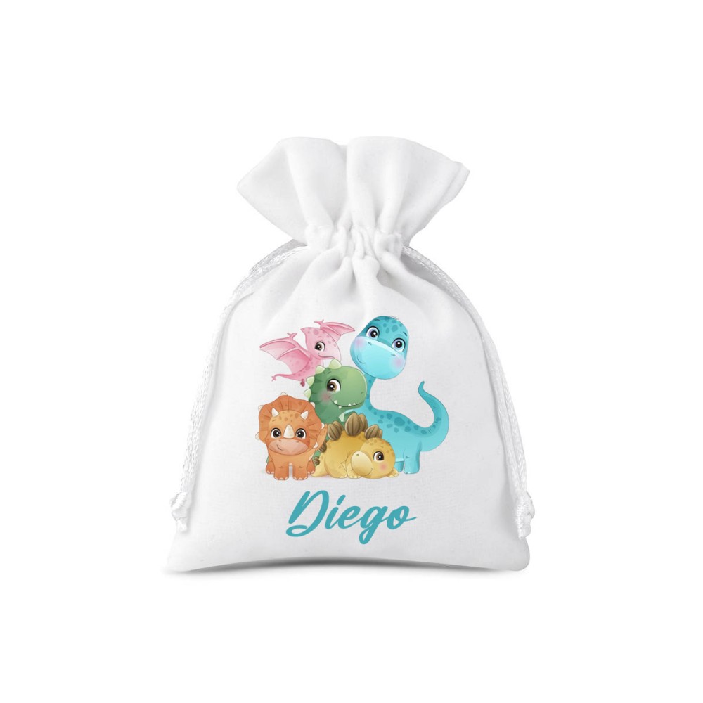 10 Sacchetti Baby dino Dinosauri personalizzabili
