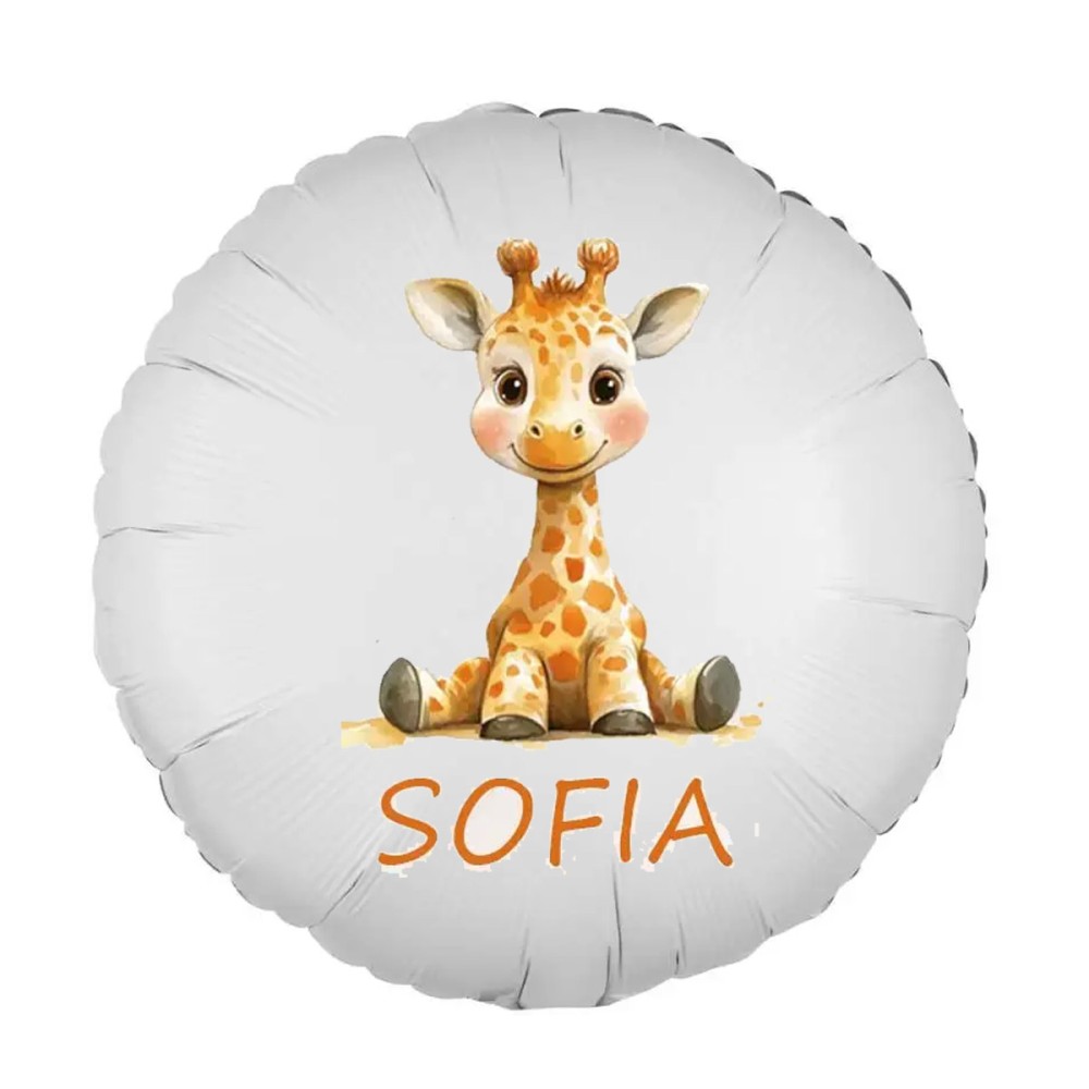 Palloncino foil personalizzabile Giraffa