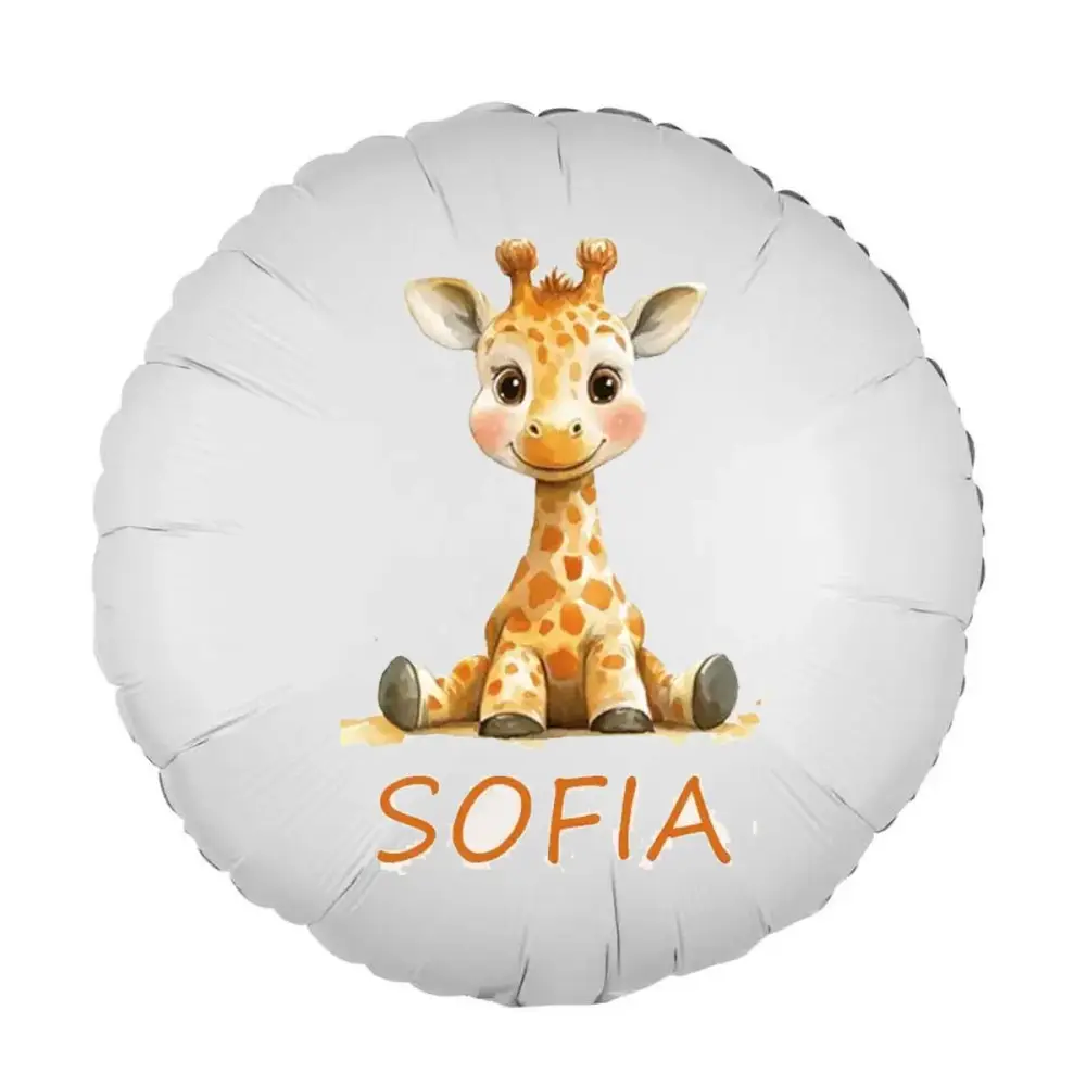 Palloncino foil personalizzabile Giraffa