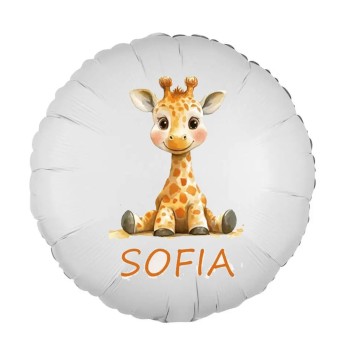 Palloncino foil personalizzabile Giraffa