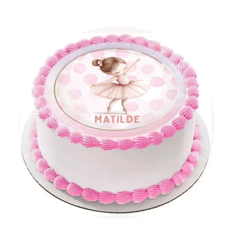 Cialda Ballerina tonda personalizzabile