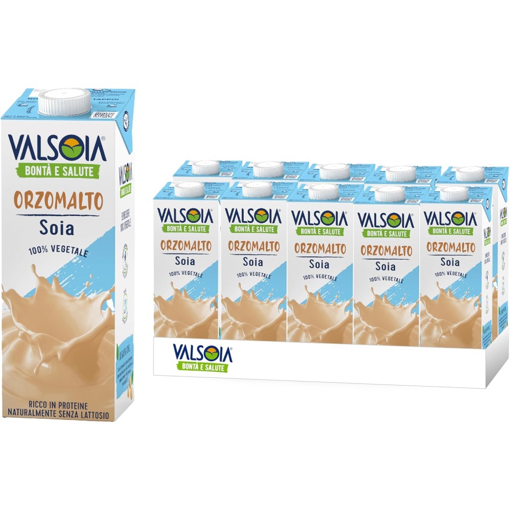 Valsoia Bevanda Soyadrink Orzomalto Box da 10 Tetra Brik da 1000ml