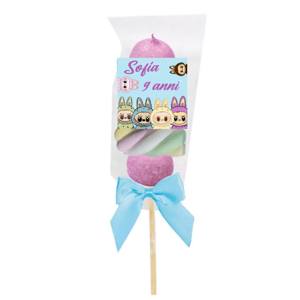Spiedini di Marshmallow Labubu Personalizzabili kit Fai da te
