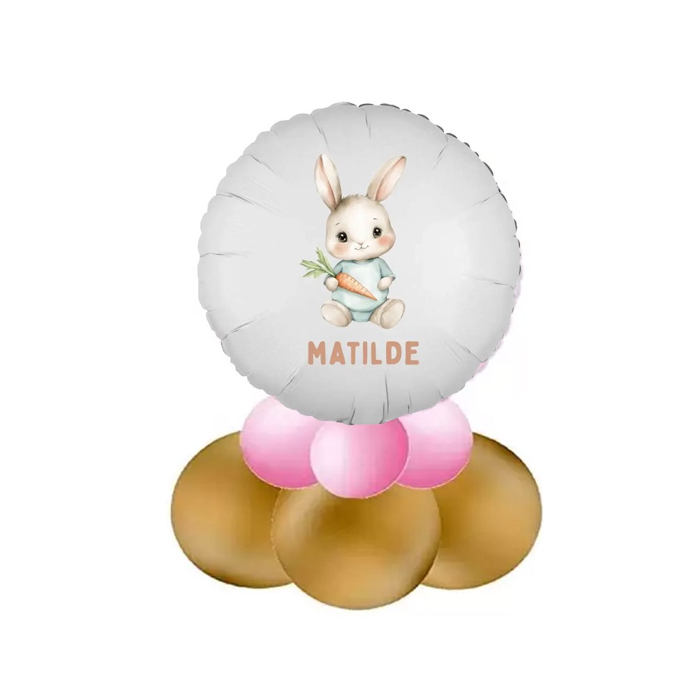 Centrotavola palloncini Coniglietto personalizzabile