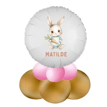 Centrotavola palloncini Coniglietto personalizzabile