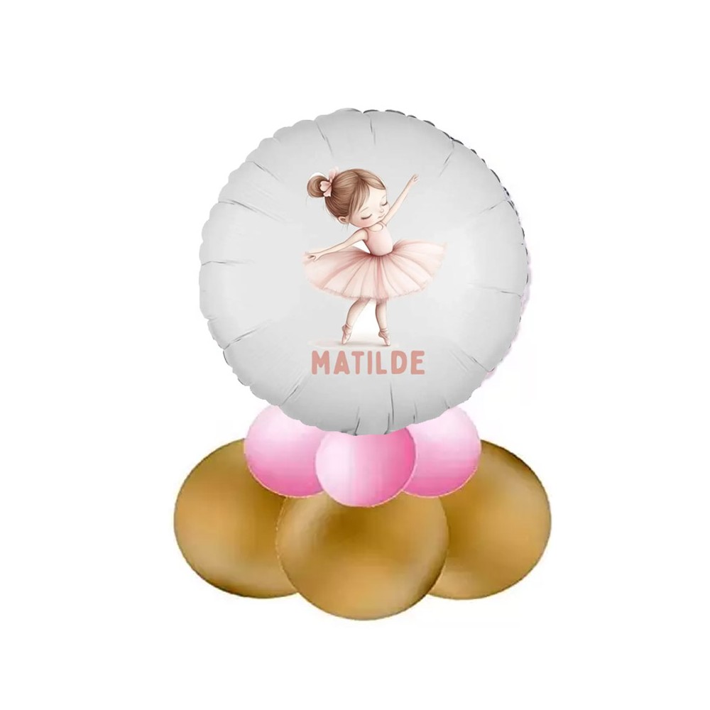 Centrotavola palloncini Ballerina personalizzabile