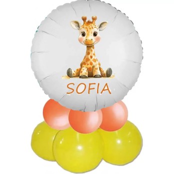 Centrotavola fai da te Giraffa con foil personalizzato