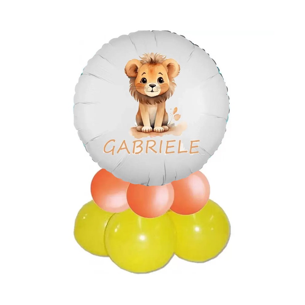 Centrotavola fai da te Leone con foil personalizzato