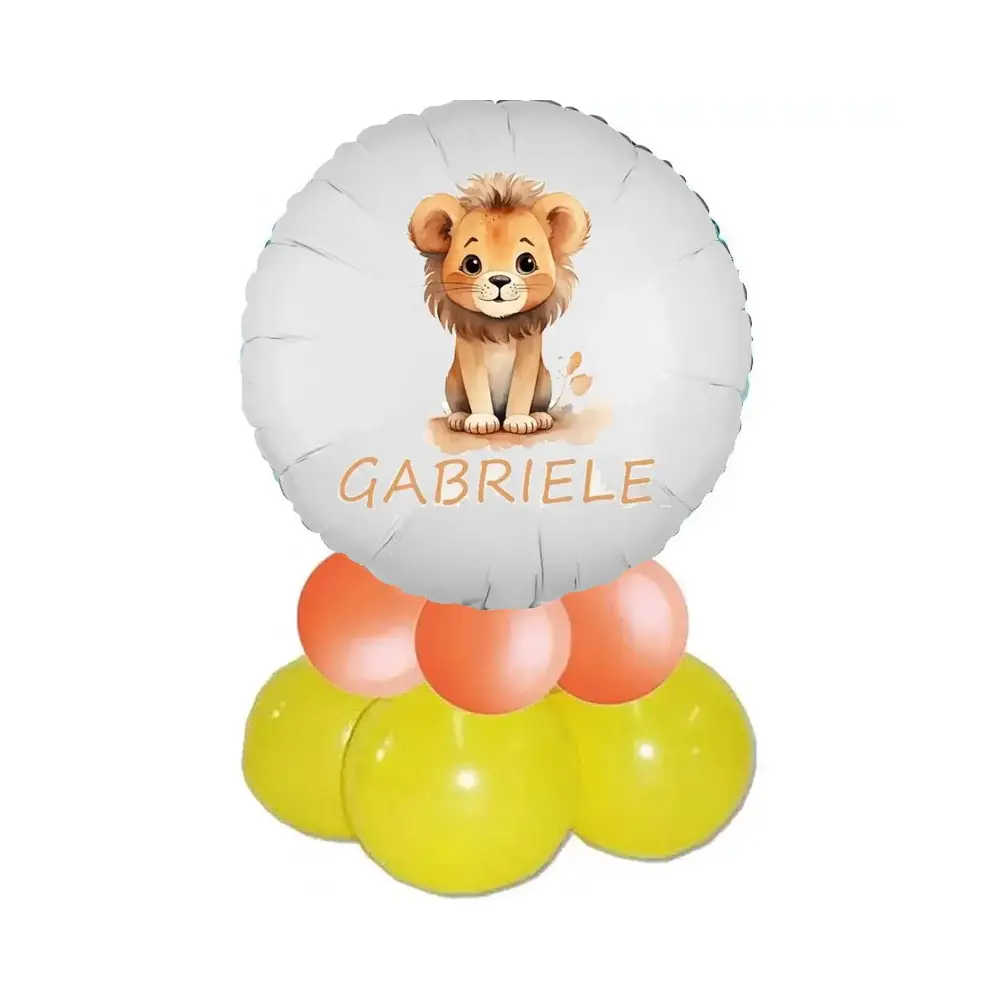 Centrotavola fai da te Leone con foil personalizzato