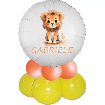 Centrotavola fai da te Leone con foil personalizzato