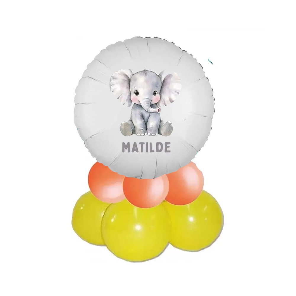 Centrotavola fai da te Elefante con foil personalizzato