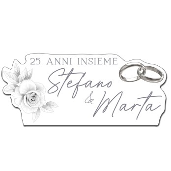 Scritta MDF 25 anni nozze d'argento anniversario personalizzabile