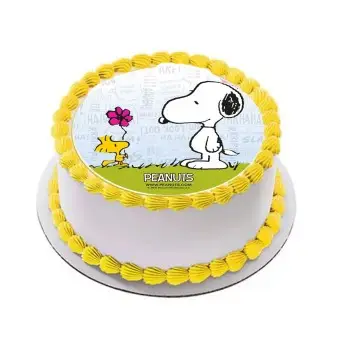 Cialda Peanuts Snoopy tonda personalizzabile