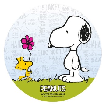 Cialda Peanuts Snoopy tonda personalizzabile