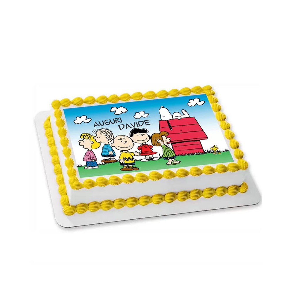 Cialda rettangolare Peanuts Snoopy personalizzabile