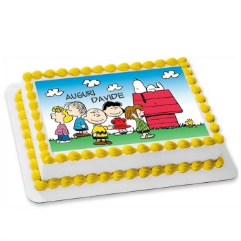 Cialda rettangolare Peanuts Snoopy personalizzabile