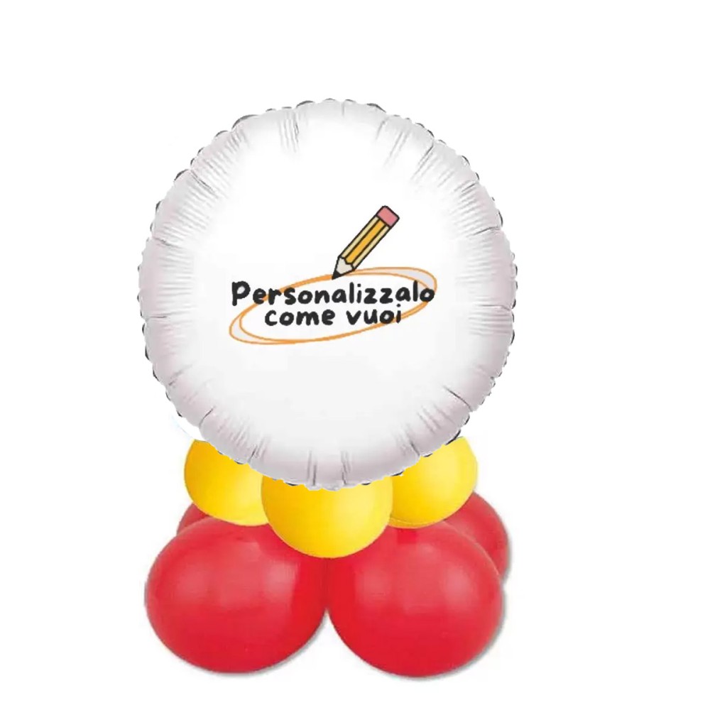 Centrotavola palloncini con foil personalizzabile