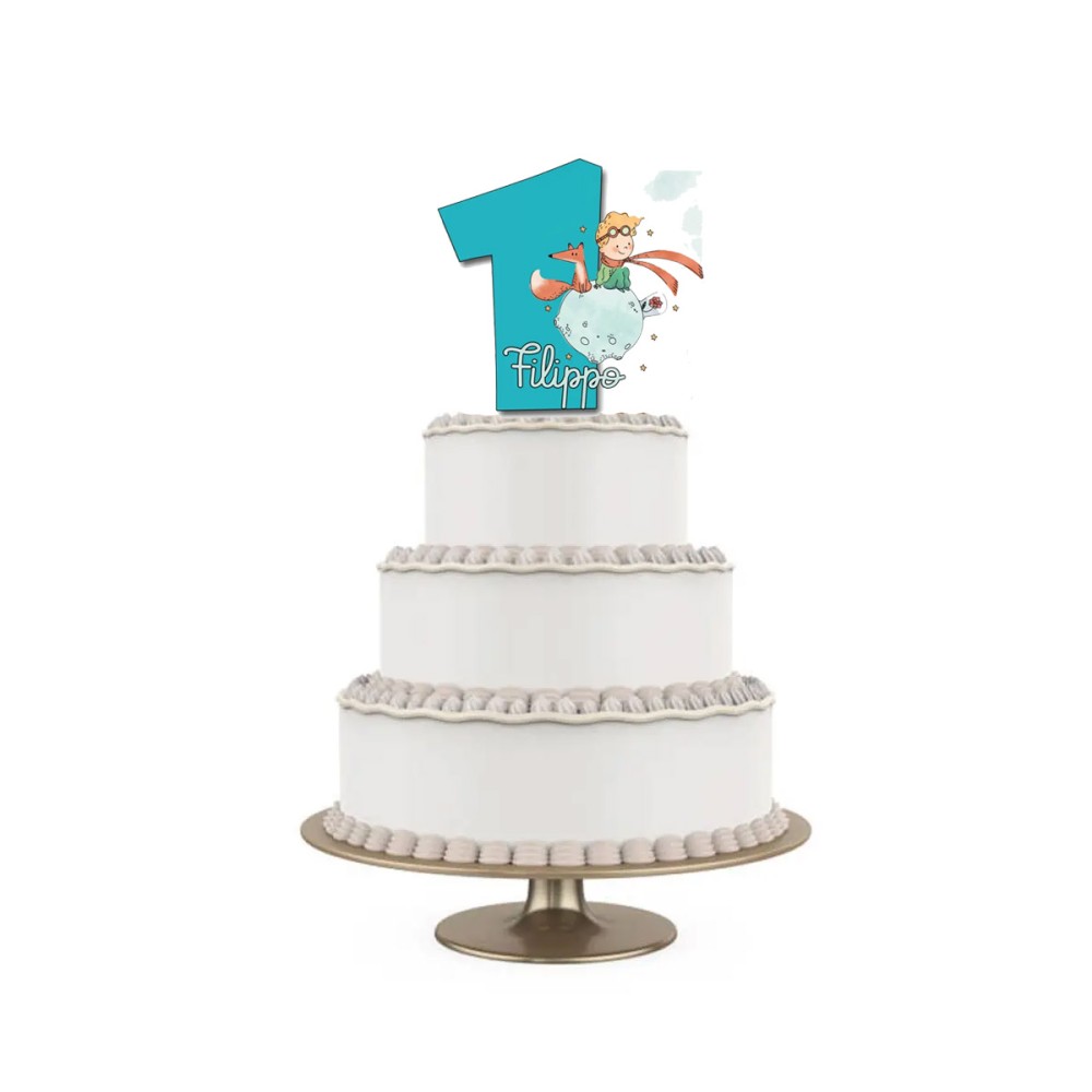 Topper Torta polistirolo Piccolo Principe New Sagomato Personalizzabile 15 cm
