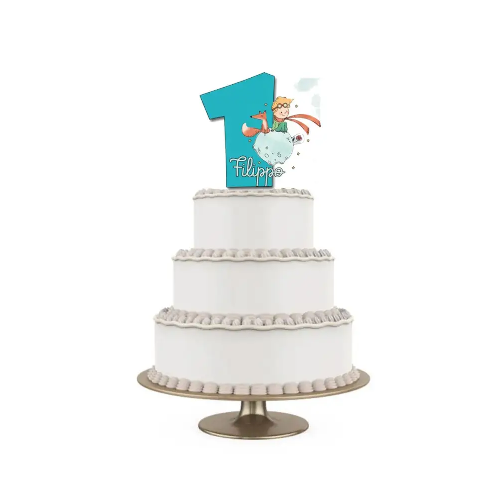 Topper Torta polistirolo Piccolo Principe New Sagomato Personalizzabile 15 cm