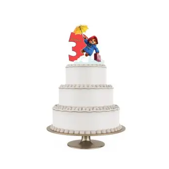 Topper Torta polistirolo Paddington Sagomato Personalizzabile 15 cm