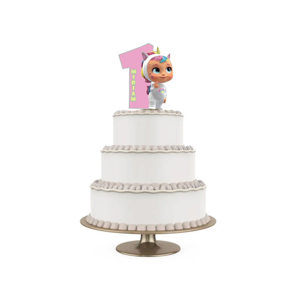 Topper Torta polistirolo Cry Babies Sagomato Personalizzabile 15 cm