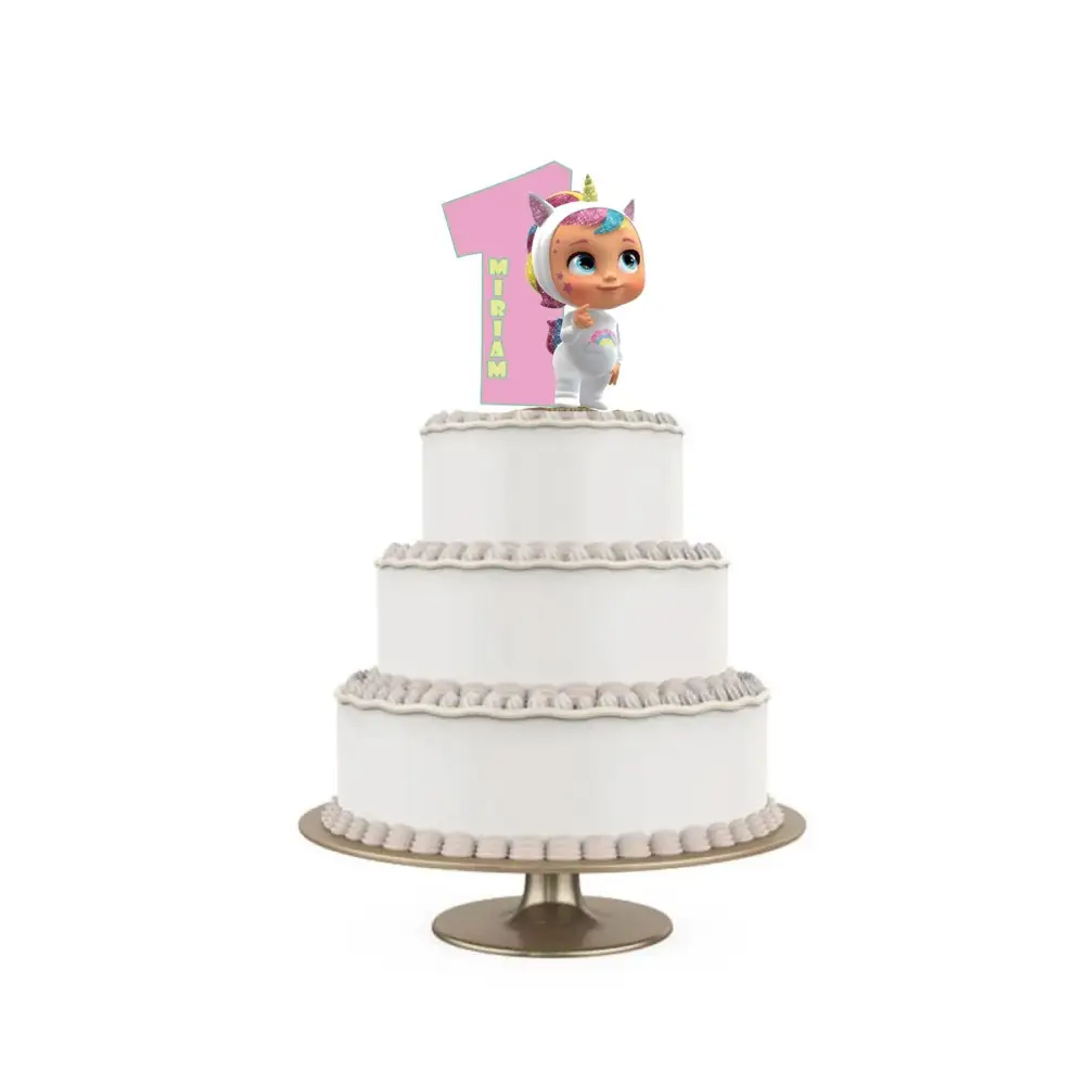 Topper Torta polistirolo Cry Babies Sagomato Personalizzabile 15 cm