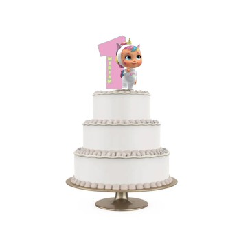 Topper Torta polistirolo Cry Babies Sagomato Personalizzabile 15 cm
