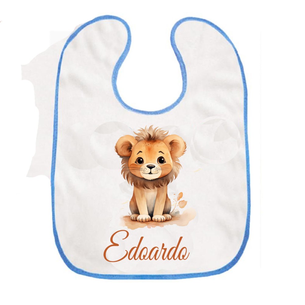 Bavetta con velcro a strappo Leone Personalizzata