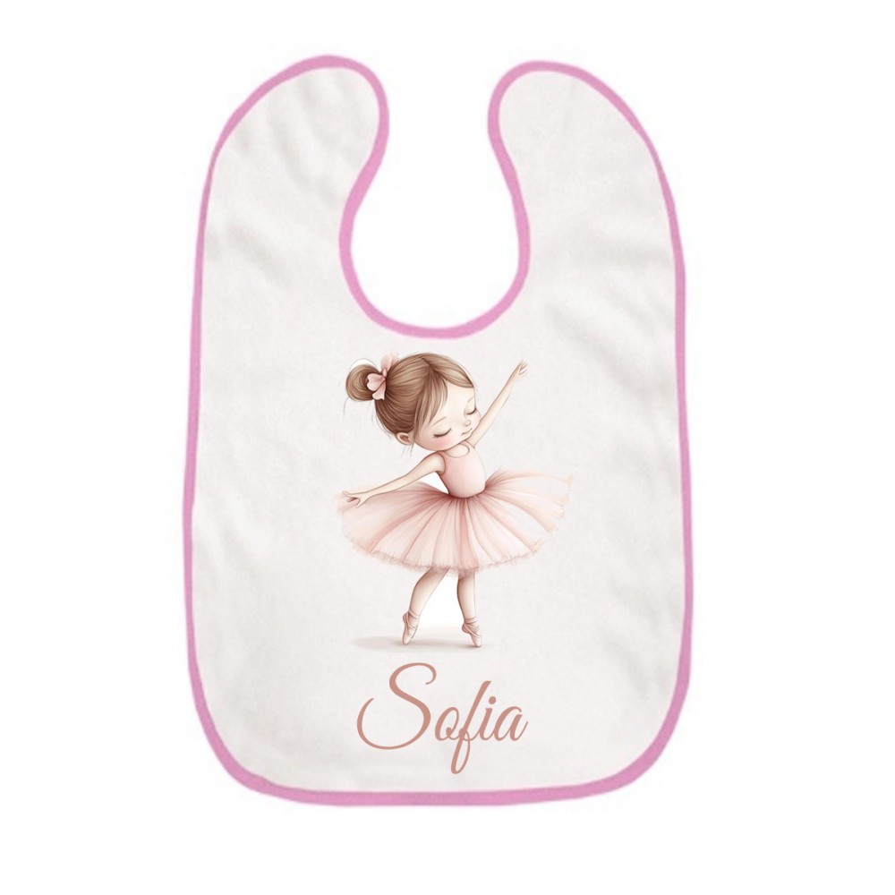 Bavetta con velcro a strappo Ballerina Personalizzata