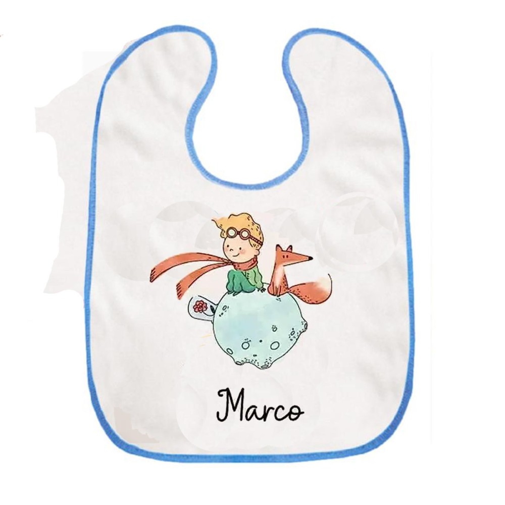 Bavetta con velcro a strappo Piccolo Principe new Personalizzata