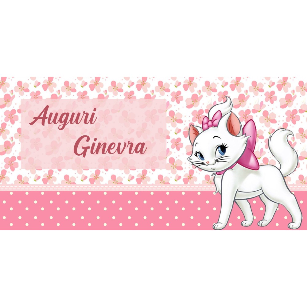 Striscione Banner Minù gattina Marie Personalizzabile